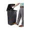 Safco Large Capacity Plastic Step-On Receptacle, 23 gal, Black 9923BL - alternate 2